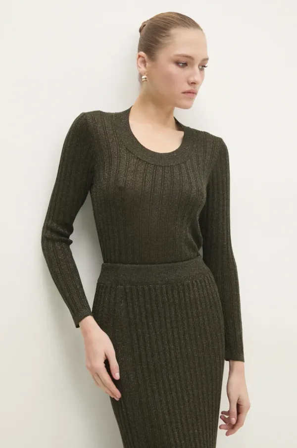 Answear Lab Pulover Answear Lab za žene, boja: zelena, lagani