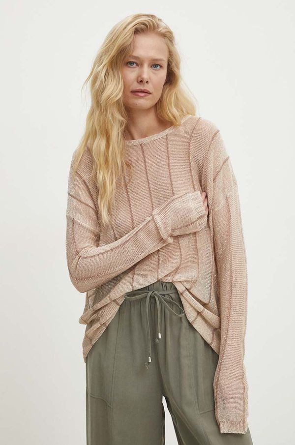 Answear Lab Pulover Answear Lab za žene, boja: zlatna, lagani