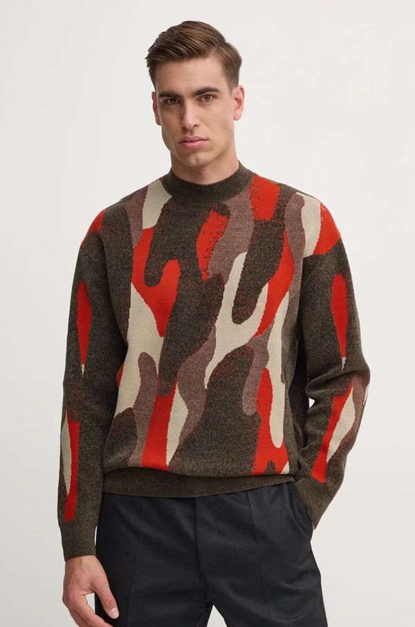 Armani Exchange Pulover Armani Exchange za muškarce, boja: smeđa, 6DZM1J ZM4HZ