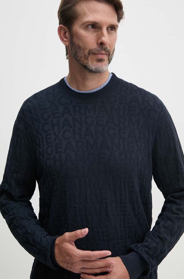 Armani Exchange Pulover Armani Exchange za muškarce, boja: tamno plava, lagani, 6DZM1R ZM4DZ