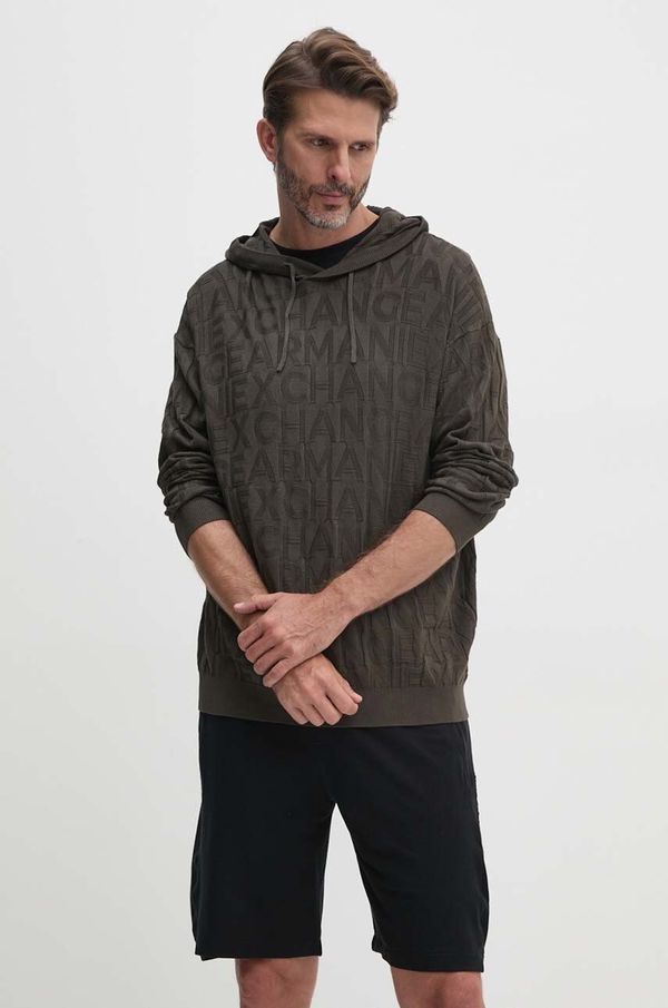 Armani Exchange Pulover Armani Exchange za muškarce, boja: zelena, lagani, 6DZM1B ZM4DZ