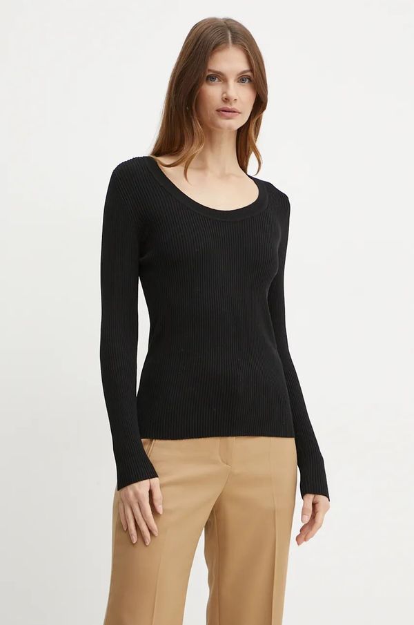 Boss Orange Pulover Boss Orange za žene, boja: crna, lagani, 50525154