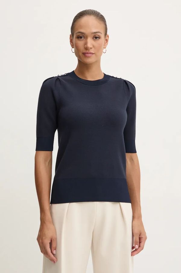 Boss Pulover BOSS za žene, boja: tamno plava, lagani, 50528589