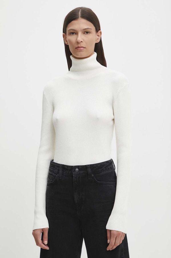 Bruuns Bazaar Pulover Bruuns Bazaar AnemonesBBBatildas knit za žene, boja: bež, s dolčevitom, BBW3518