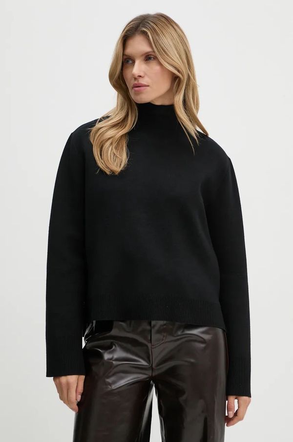 Bruuns Bazaar Pulover Bruuns Bazaar SimonaBBAda knit za žene, boja: crna, s poludolčevitom, BBW4172