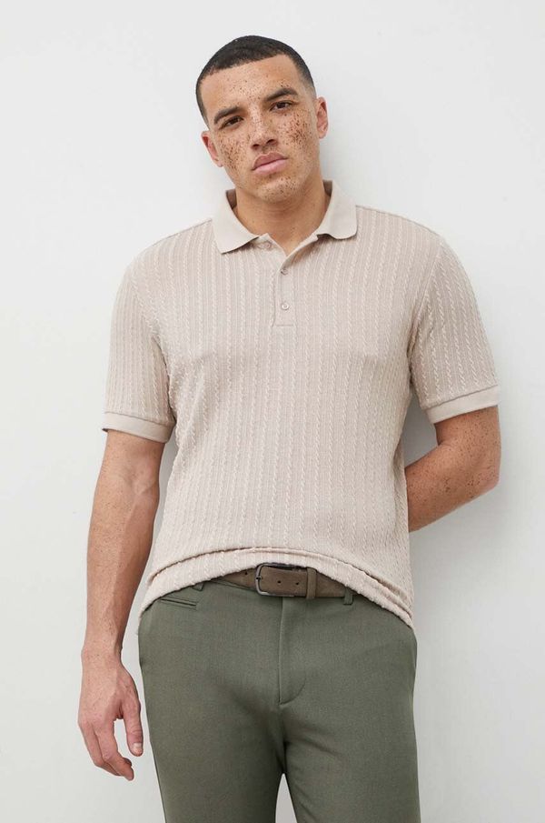 Bruuns Bazaar Pulover Bruuns Bazaar za muškarce, boja: bež, lagani