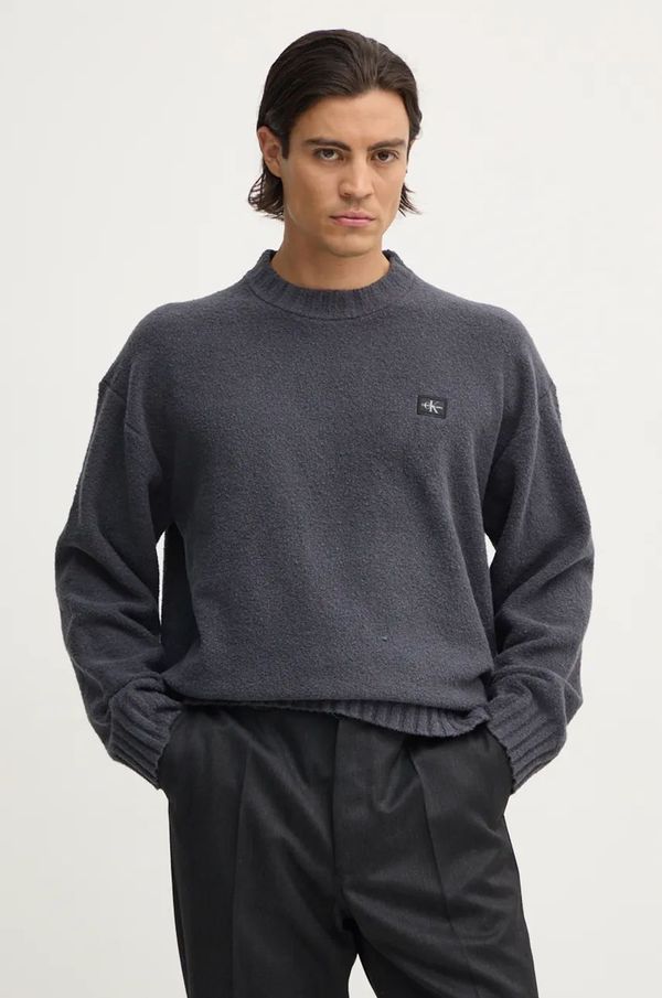 Calvin Klein Jeans Pulover Calvin Klein Jeans za muškarce, boja: siva, J30J326202