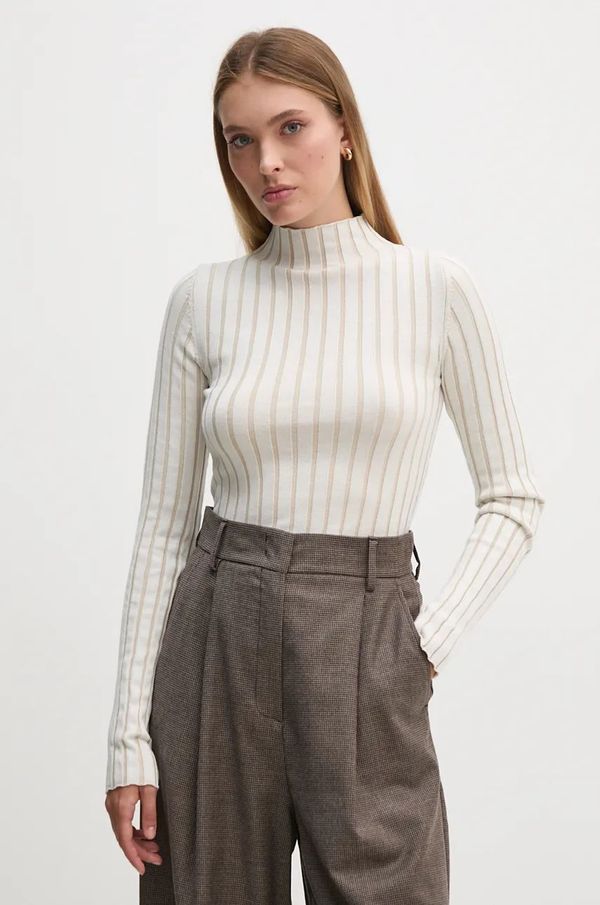 Calvin Klein Jeans Pulover Calvin Klein Jeans za žene, boja: bež, s poludolčevitom, J20J224219