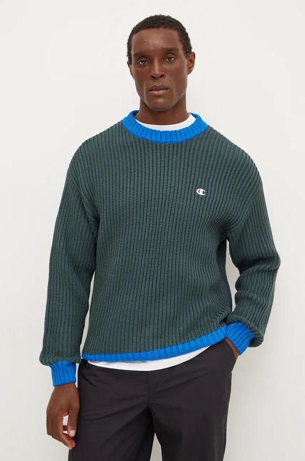 Champion Pulover Champion za muškarce, boja: zelena, topli, 220442