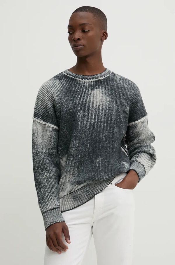 Desigual Pulover Desigual MARYLAND za muškarce, boja: siva, topli, 24WMJF18