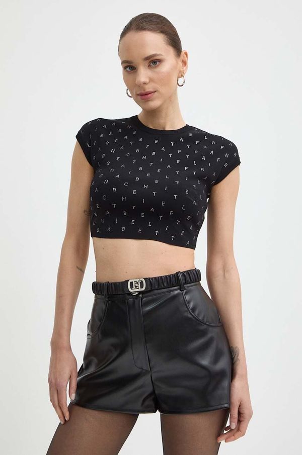 Elisabetta Franchi Pulover Elisabetta Franchi za žene, boja: crna, MK05B42E2