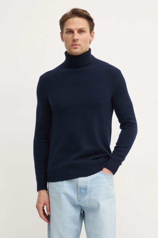 From Future Pulover FROM FUTURE za muškarce, boja: tamno plava, s dolčevitom, MPL00054