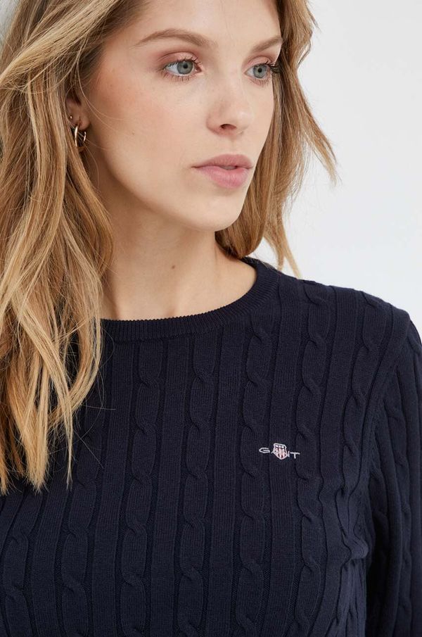 Gant Pulover Gant za žene, boja: tamno plava, lagani