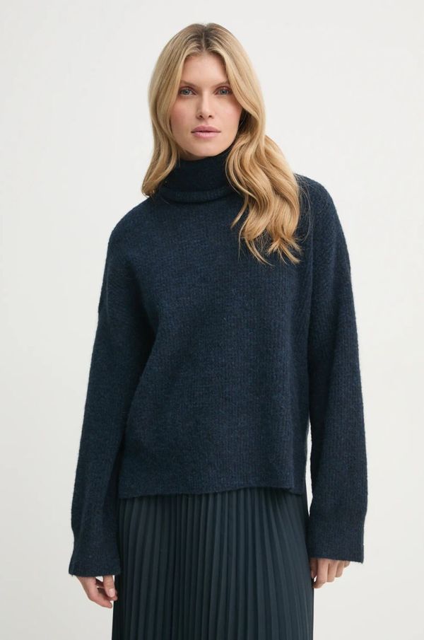 Gestuz Pulover Gestuz za žene, boja: tamno plava, s dolčevitom, 10909446