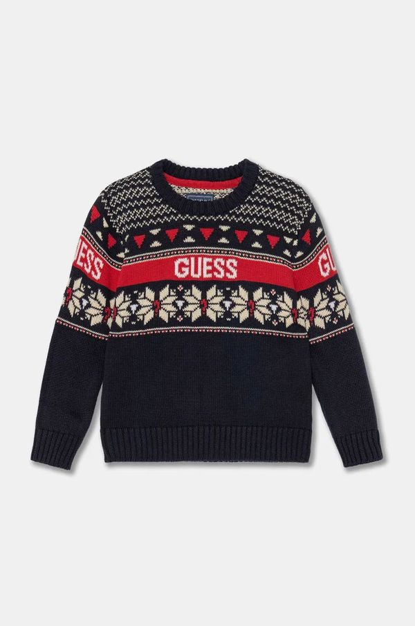 Guess Pulover Guess boja: tamno plava, lagani, N4BR04 Z2NN0