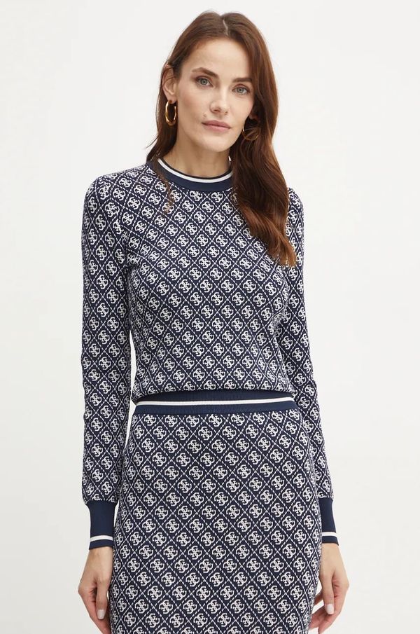 Guess Pulover Guess LISE za žene, boja: tamno plava, W4BR21 Z37K0