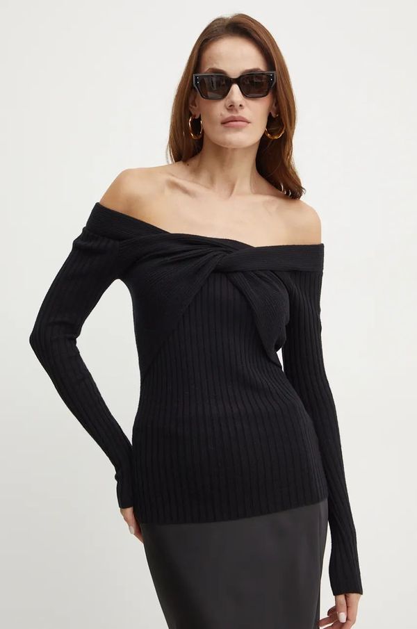 Guess Pulover Guess MILANA za žene, boja: crna, s poludolčevitom, W4BR0B Z2V42