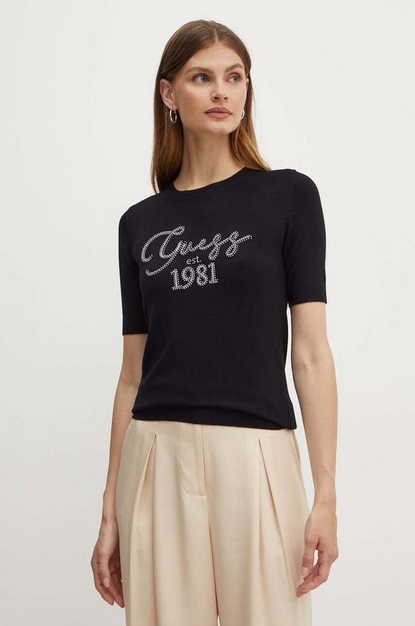 Guess Pulover Guess PALOMA za žene, boja: crna, lagani, W4YR33 Z2NQ2