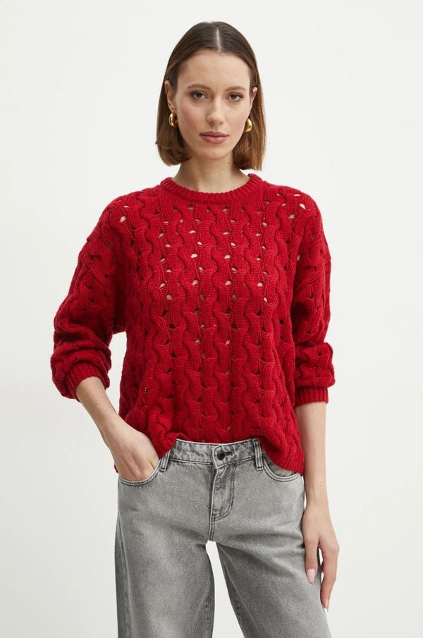 Guess Pulover Guess TAWNYA za žene, boja: crvena, topli, W5RR77 Z3J20