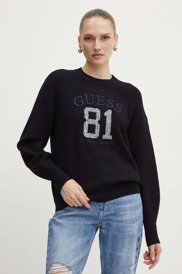 Guess Pulover Guess VIVIANA za žene, boja: crna, W4YR30 Z26I0