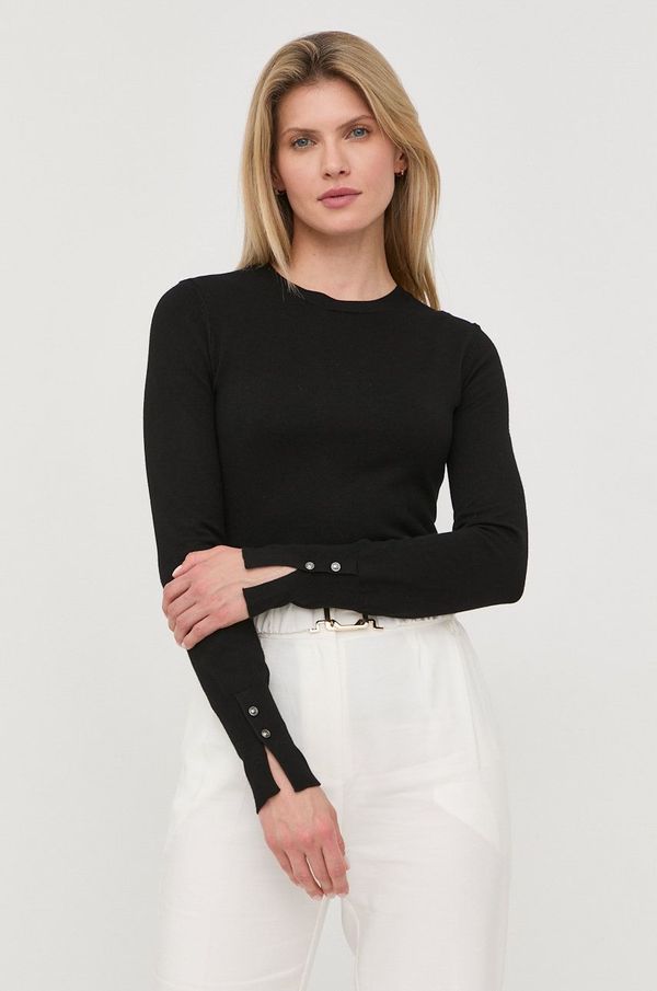 Guess Pulover Guess za žene, boja: crna, lagani