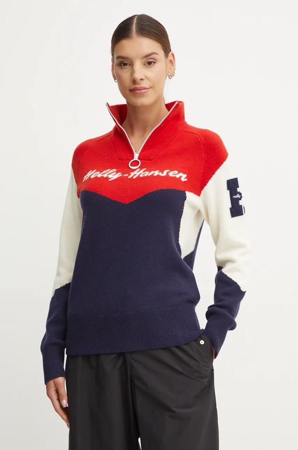 Helly Hansen Pulover Helly Hansen Apres za žene, boja: tamno plava, topli, s dolčevitom, 66029