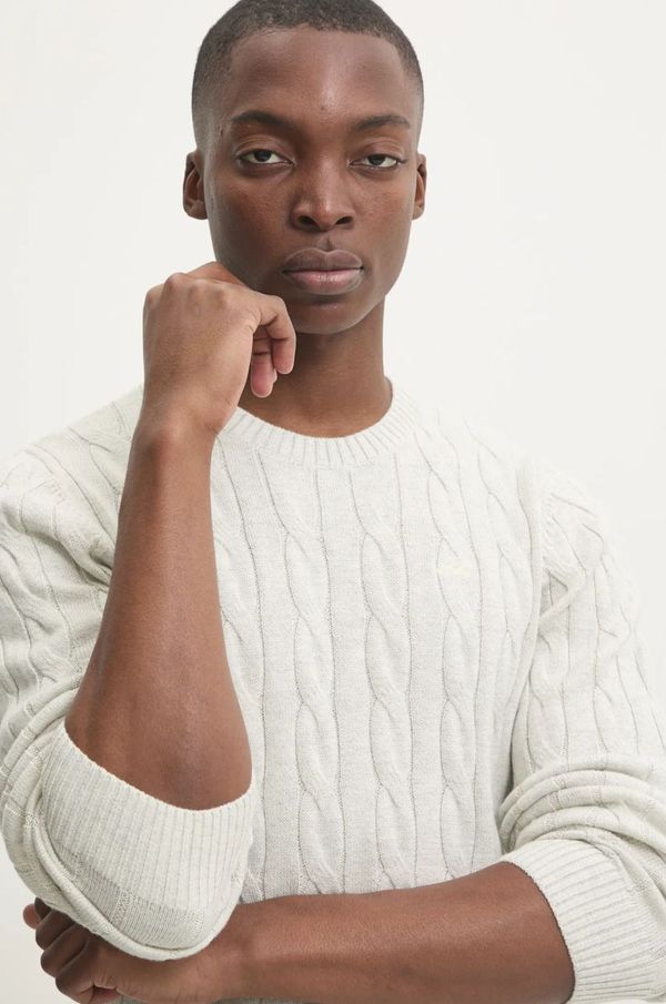 Hollister Co. Pulover Hollister Co. za muškarce, boja: siva, lagani, KI320-4050