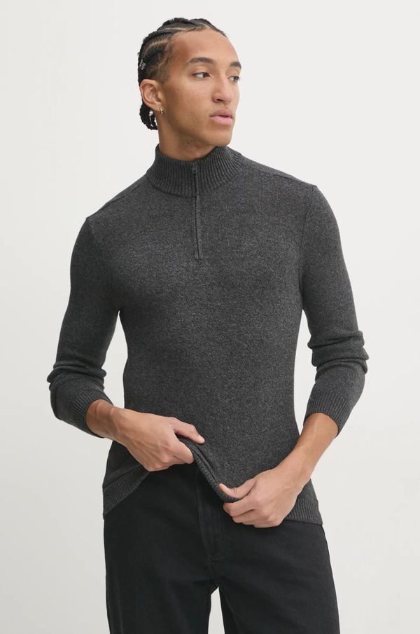 Hollister Co. Pulover Hollister Co. za muškarce, boja: siva, lagani, KI320-4071