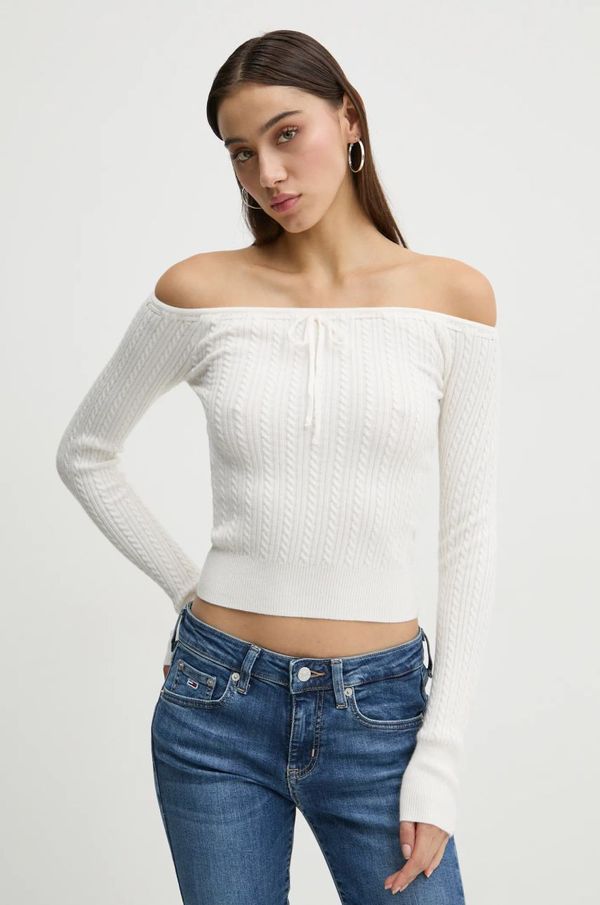 Hollister Co. Pulover Hollister Co. za žene, boja: bež, lagani, KI350-4258