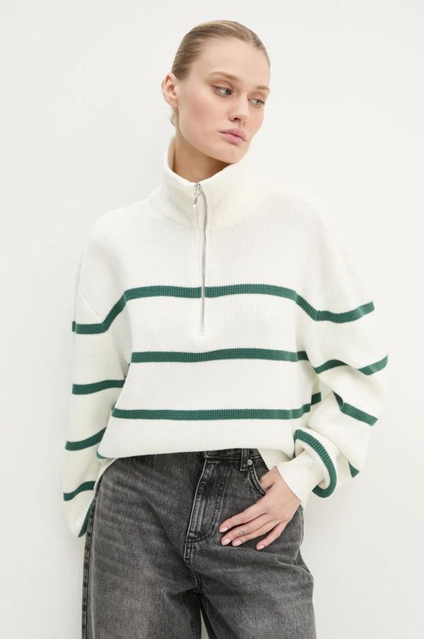 Hollister Co. Pulover Hollister Co. za žene, boja: bijela, s dolčevitom, KI350-4256