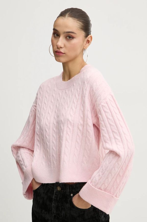 Hollister Co. Pulover Hollister Co. za žene, boja: ružičasta, KI350-4274