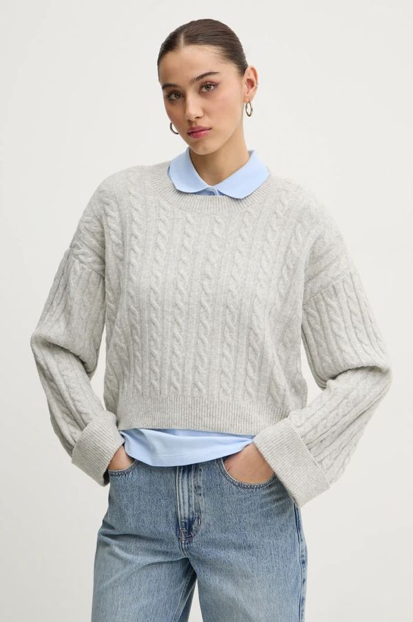 Hollister Co. Pulover Hollister Co. za žene, boja: siva, KI350-4274