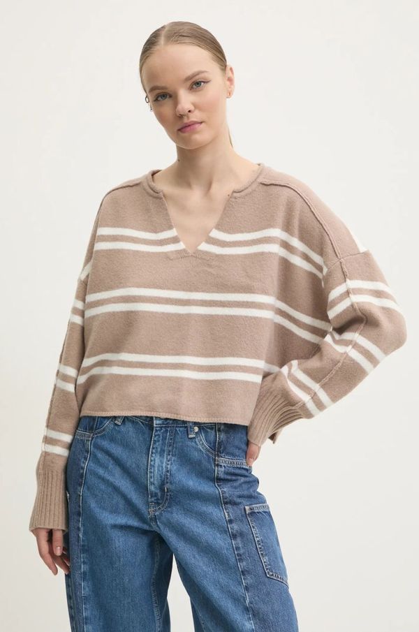 Hollister Co. Pulover Hollister Co. za žene, boja: smeđa, KI350-4181