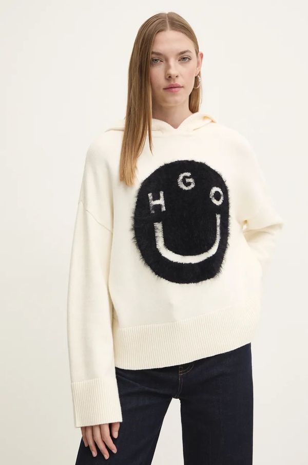 Hugo Blue Pulover Hugo Blue za žene, boja: bež, lagani, 50522510