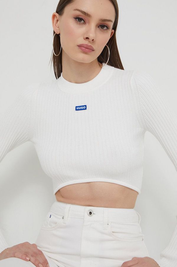 Hugo Blue Pulover Hugo Blue za žene, boja: bijela, lagani