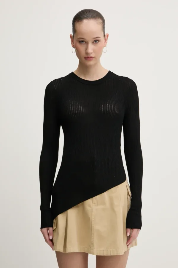 HUGO Blue Pulover Hugo Blue za žene, boja: crna, lagani, 50532240