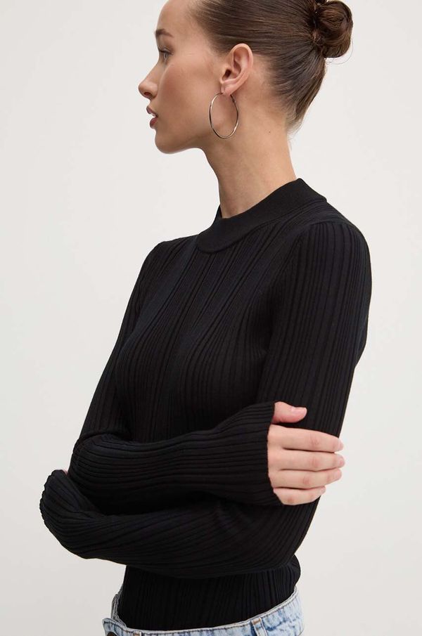 Hugo Pulover HUGO za žene, boja: crna, lagani, s poludolčevitom, 50518311