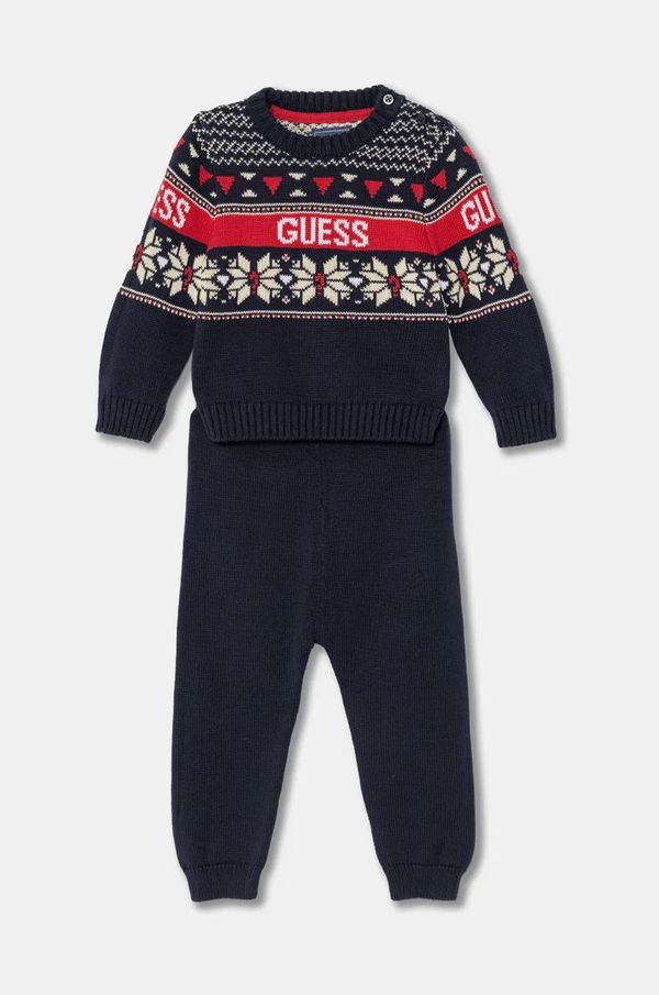 Guess Pulover i hlače za bebe Guess boja: tamno plava, I4BG07 Z2NN0