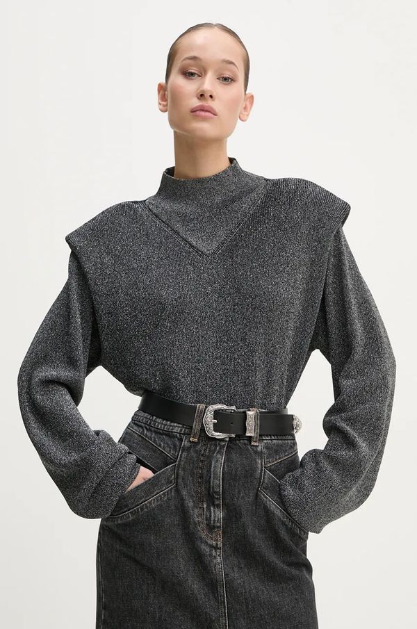 IRO Pulover IRO za žene, boja: crna, lagani, s poludolčevitom, WM12ALOU