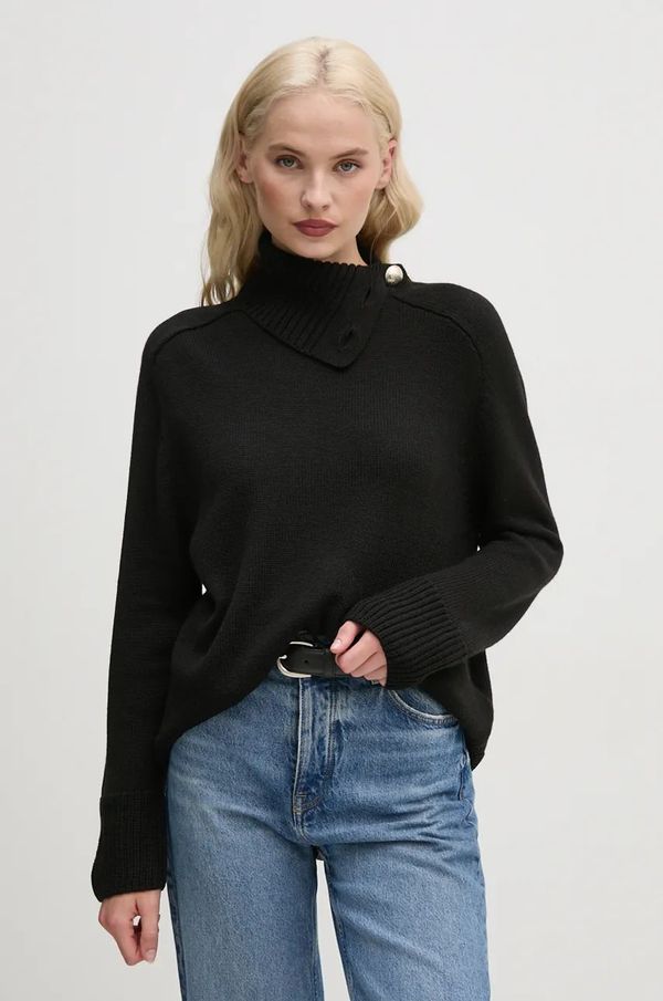 Joop! Pulover Joop! za žene, boja: crna, s dolčevitom, 30043654