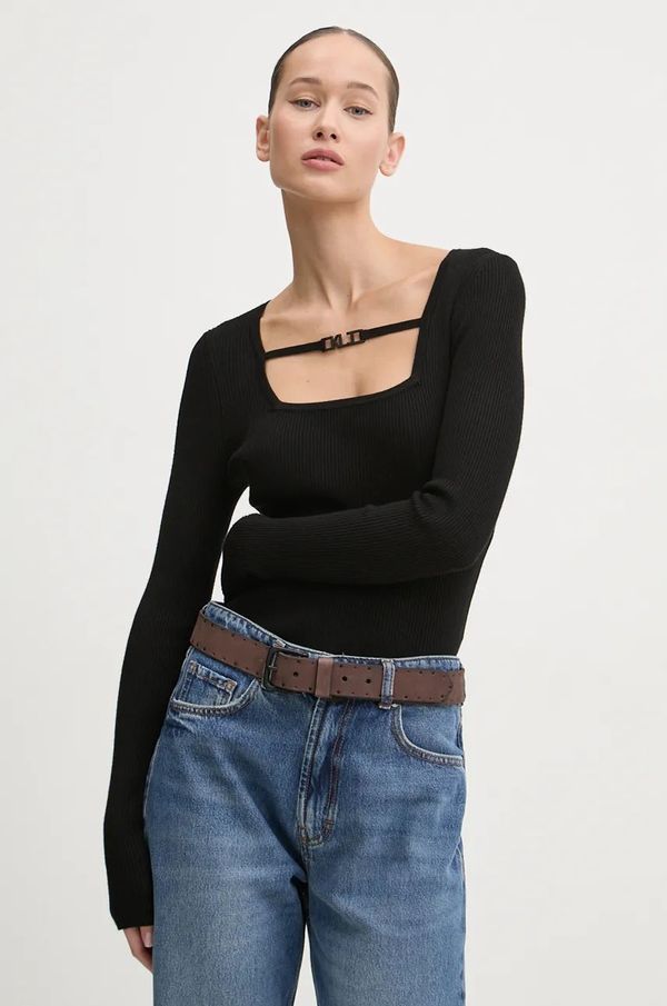 Karl Lagerfeld Jeans Pulover Karl Lagerfeld Jeans za žene, boja: crna, 246J2002