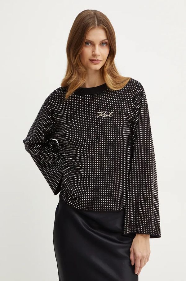 Karl Lagerfeld Pulover Karl Lagerfeld za žene, boja: crna, 246W2009
