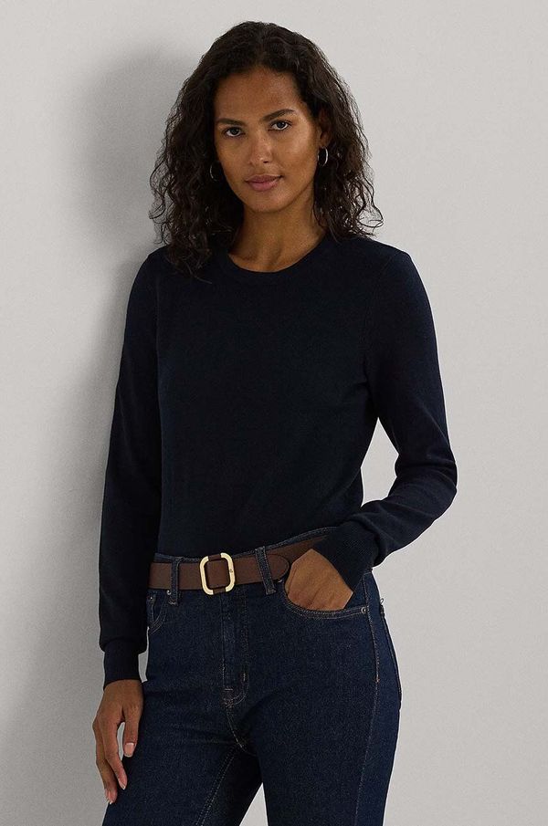 Lauren Ralph Lauren Pulover Lauren Ralph Lauren za žene, boja: tamno plava, lagani