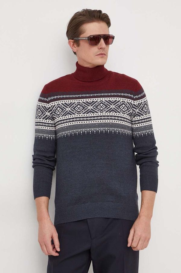 Lindbergh Pulover Lindbergh za muškarce, boja: tamno plava, s dolčevitom