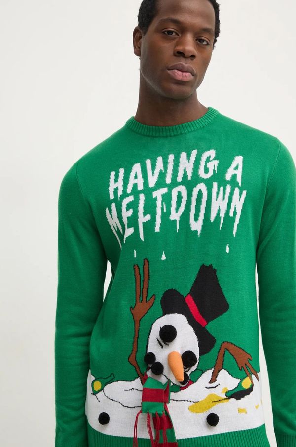 Lindbergh Pulover Lindbergh za muškarce, boja: zelena, 30-800245