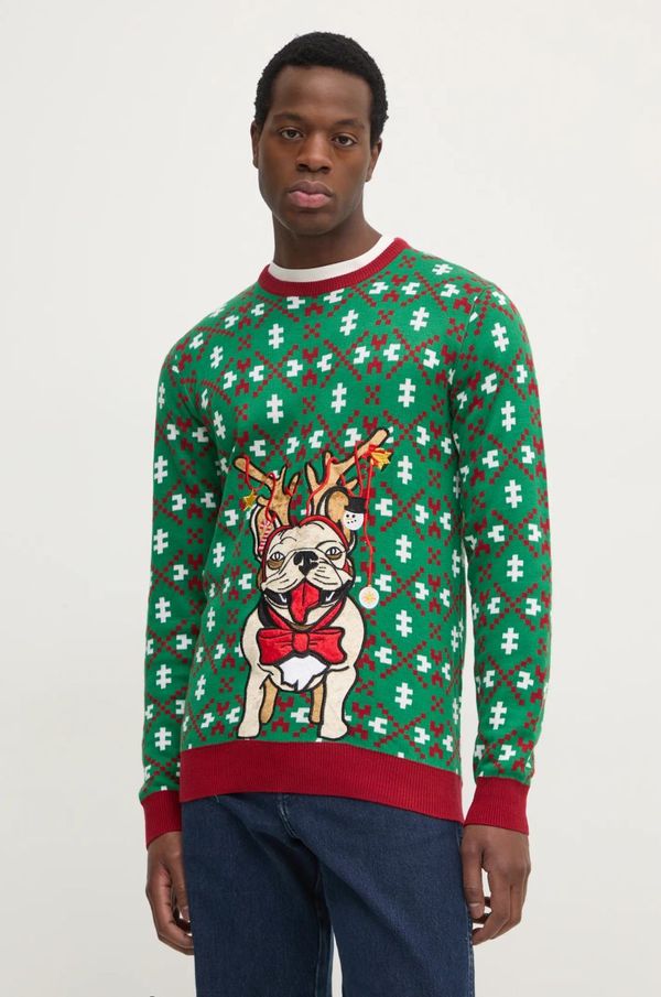 Lindbergh Pulover Lindbergh za muškarce, boja: zelena, lagani, 30-800246