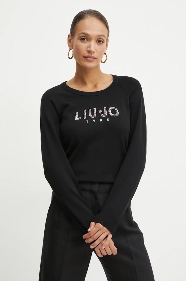 Liu Jo Pulover Liu Jo za žene, boja: crna, lagani, TF4286 MS63L