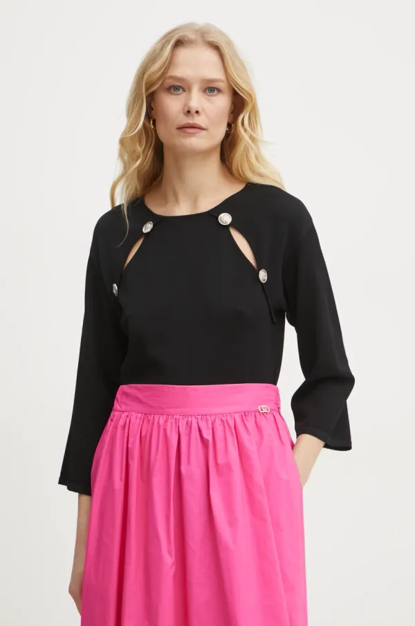 Marciano Guess Pulover Marciano Guess CHIARA za žene, boja: crna, lagani, 4YGR15 5817Z