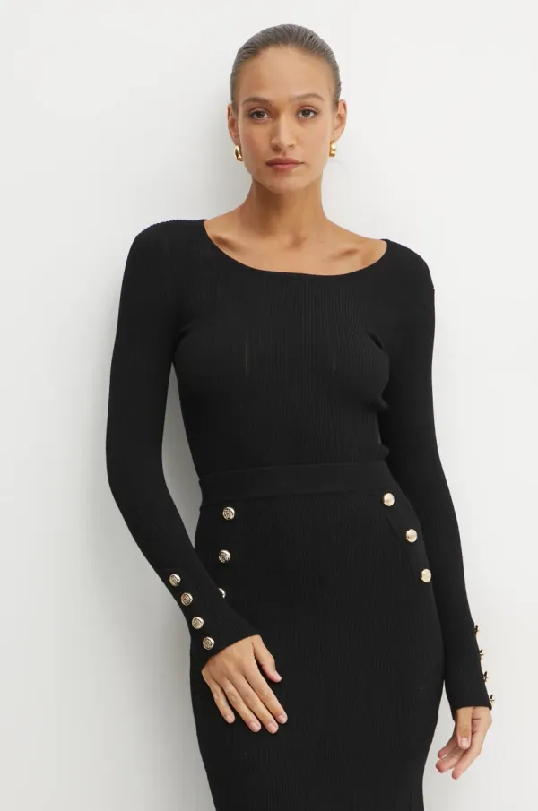 Marciano Guess Pulover Marciano Guess GRACE za žene, boja: crna, lagani, 5RGR26 5810Z