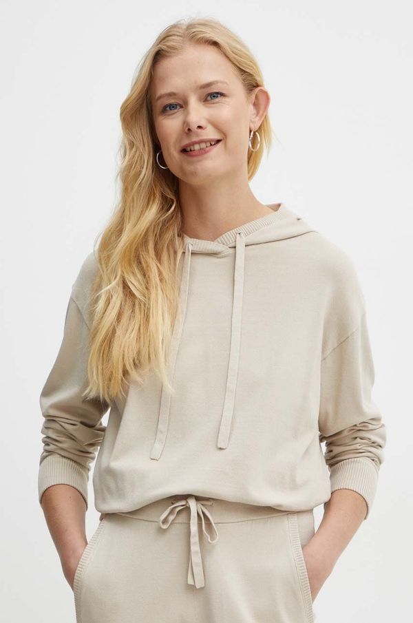 Max Mara Leisure Pulover Max Mara Leisure boja: bež, lagani, 2426366038600